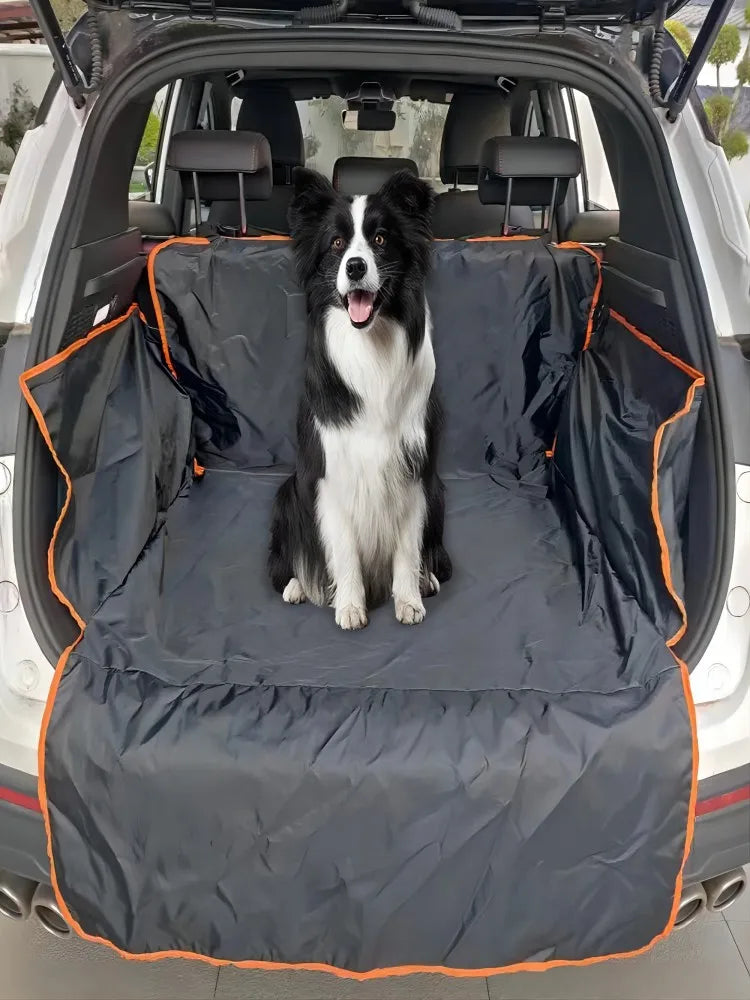 Durable Polyester Auto Trunk Mat for Pets - Non-Slip, Scratch-Resistant, Easy-Clean Mat for SUVs and Cars, Pet Safety Mat
