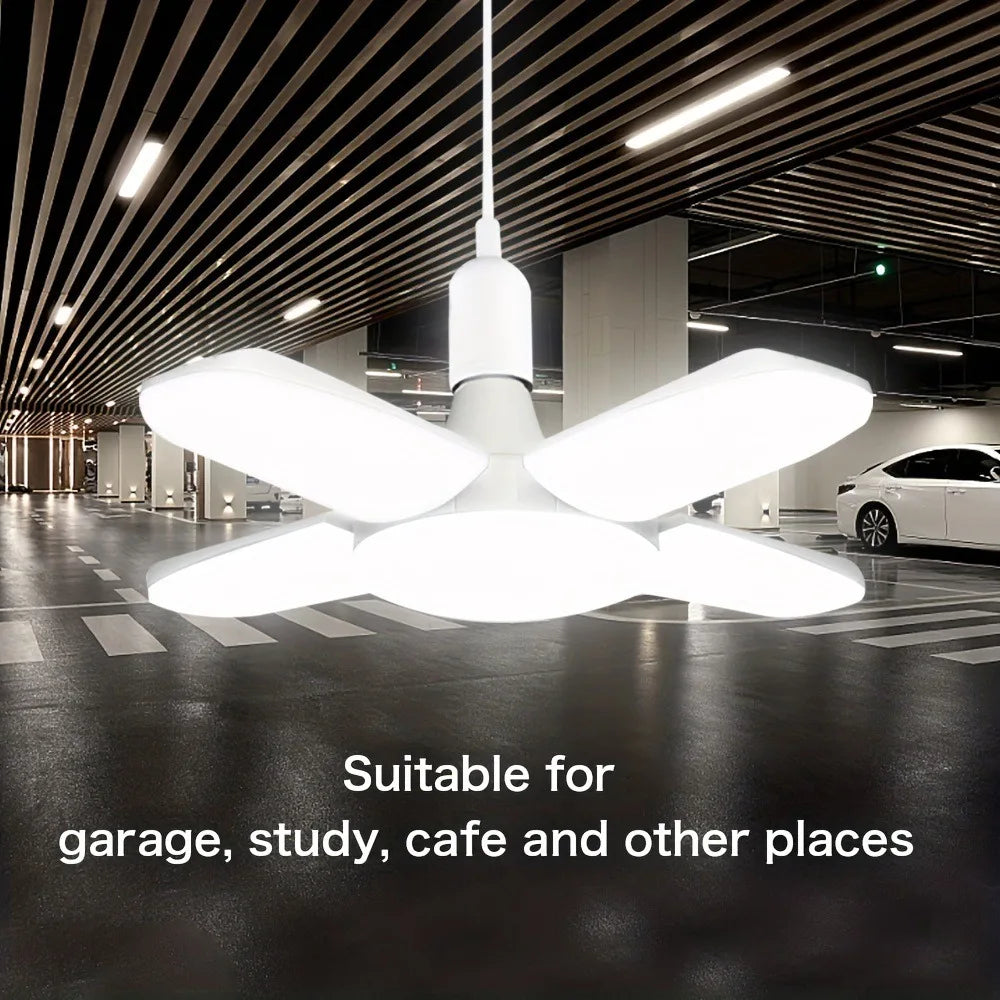 Bombilla LED Plegable en Forma de Ventilador E27 – 28W, 220V/85-265V, Luz Blanca Fría o Cálida, 50.000h de Vida Útil