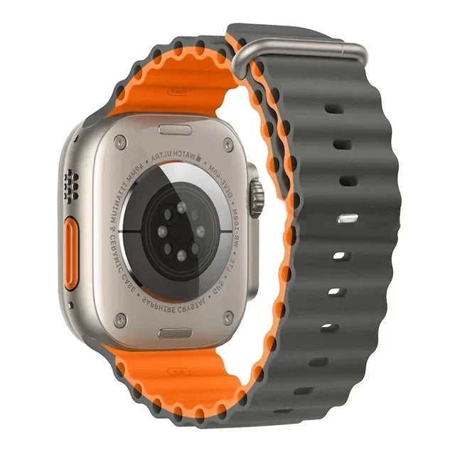 Correa Ocean Band Compatible con Apple Watch | Pulsera Deportiva Ajustable 49mm 45mm 44mm 41mm 40mm Series SE 3 6 7 8 9 10 Ultra