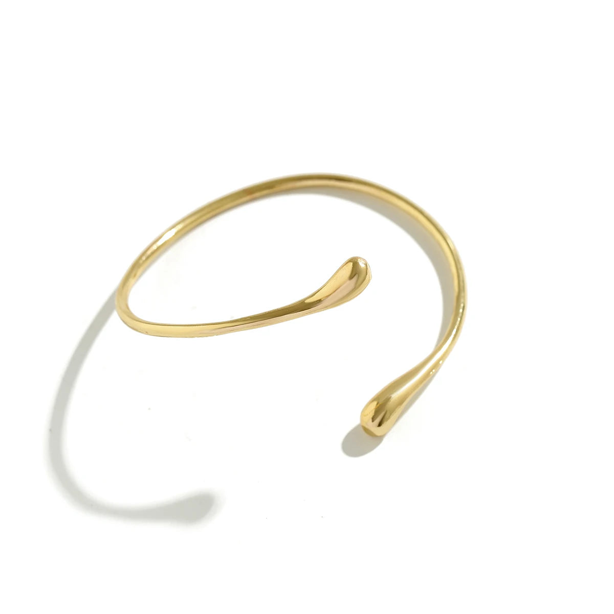 Ingemark Pulsera Abierta Vintage en Forma de Gota de Agua | Brazalete Geométrico Gótico para Mujer | Joyería Estética 2024 Regalo