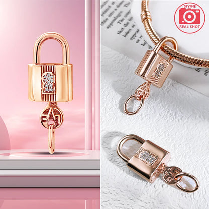 Charm Colgante Pareja Plata 925 y Oro Rosa | Compatible Pandora Original | Pulsera o Collar Mujer