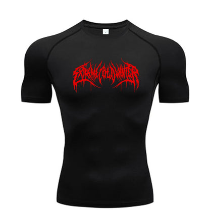 Camiseta Compresiva de Manga Corta para Hombre – Fitness, Gym, Running y Bodybuilding, Secado Rápido, Workout T-Shirt S-3XL