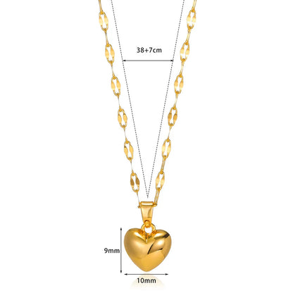 Collar de Acero Inoxidable con Corazón – Gargantilla Moderna y Sencilla para Mujer, Joyería de Moda 2023