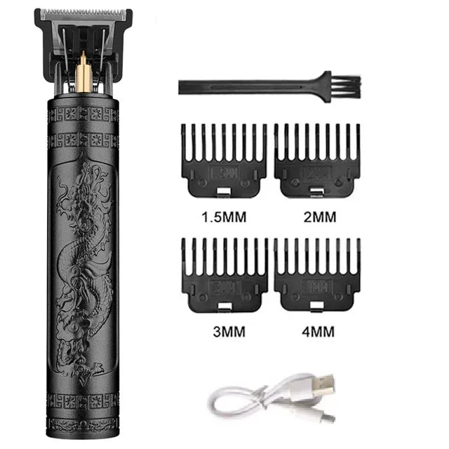 Máquina de Cortar Cabello Profesional 💈 Clipper Eléctrico Recargable USB | Corte Preciso y Potente para Barbería y Hogar