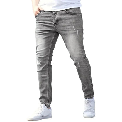 Jeans Ligeros Hombre Slim Fit | Pantalón Vaquero Recortado Casual Verano