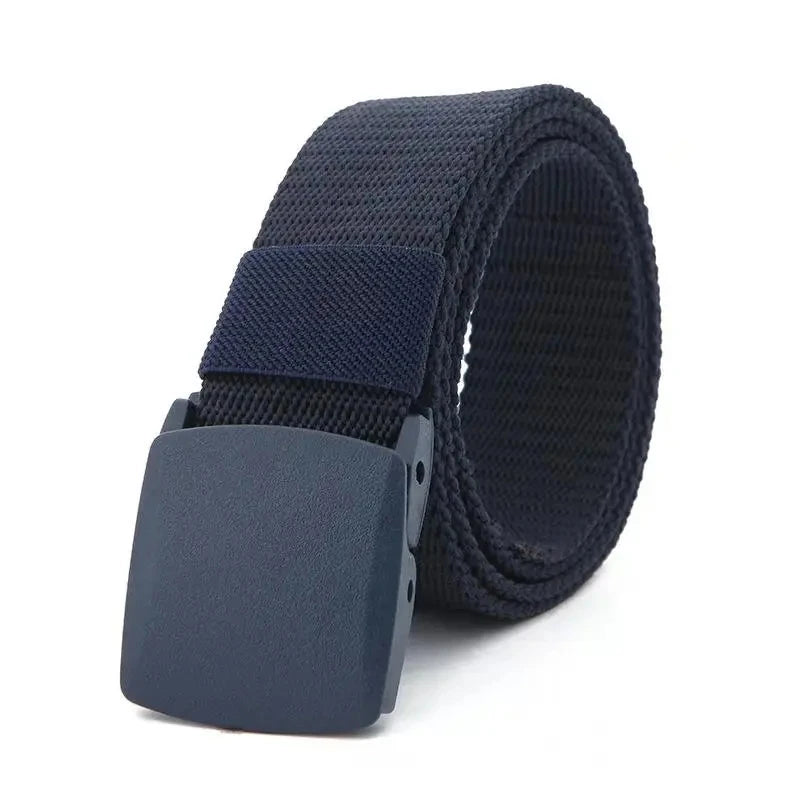 Cinturón Unisex de Moda para Hombre | Cinturón Ajustable 120cm con Hebilla Plástica | Cinturón Táctico para Pantalones, Viajes y Outdoor