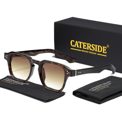 CATERSIDE Gafas de Sol Cuadradas Clásicas Hombre Mujer | Estilo Lujo Viaje Playa Fiesta UV400