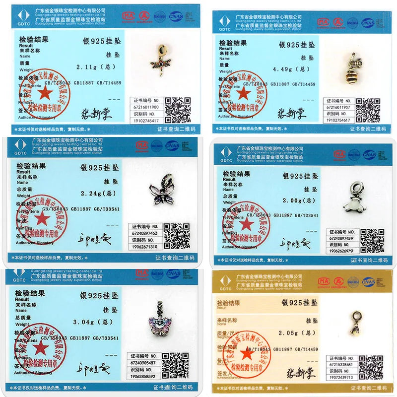 Charm de Plata 925 Luciérnaga y Mariposa Luminoso – Abalorio Brillante para Pulseras Originales