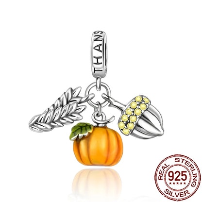 Charm Comida Divertida en Plata 925 – Café, Pastel, Frutas, Hamburguesa y Papas | Compatible Pandora 2025