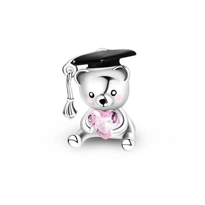 Charm Birrete de Graduación Plata 925 | Compatible Pandora Original