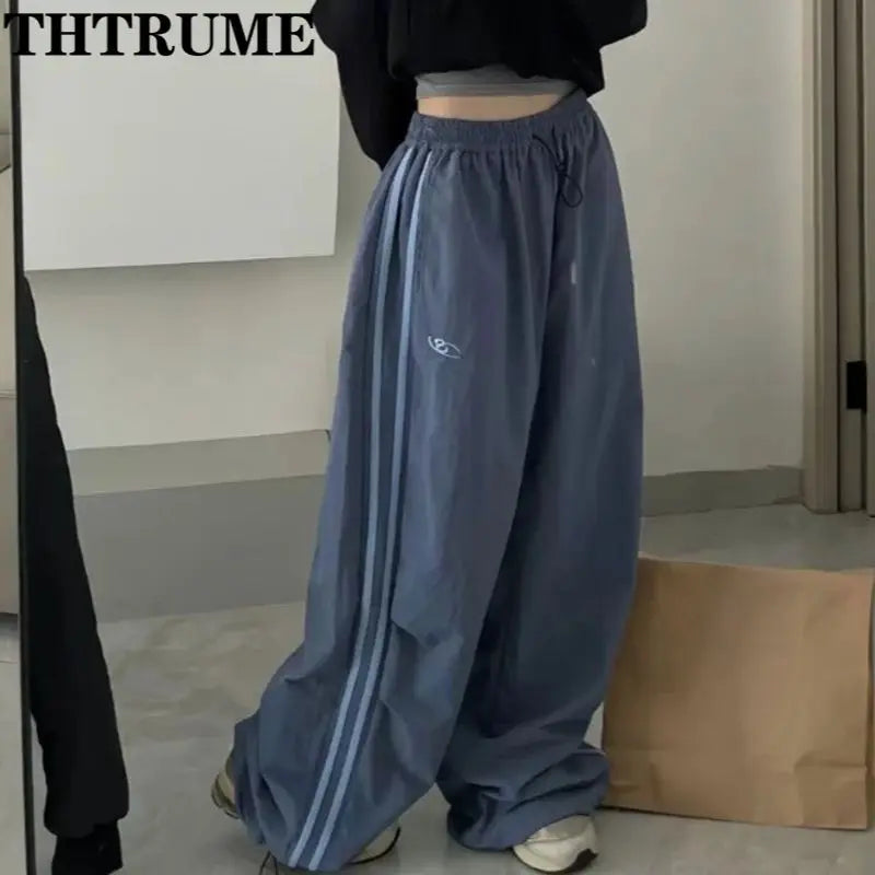 Pantalones Cargo Mujer Y2K | Pantalón Ancho Oversize Hip Hop con Bolsillos