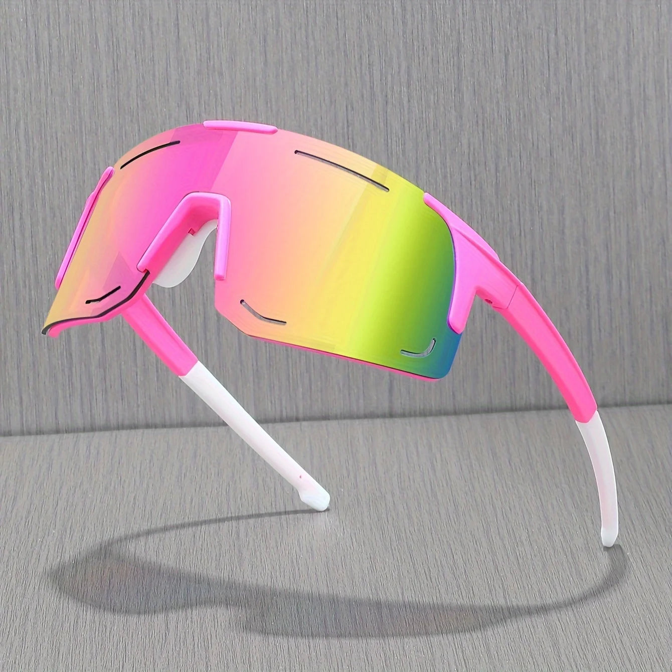 Gafas Deportivas Wrap Around | Unisex One Piece Oversized UV400 para Ciclismo, Pesca y Esquí