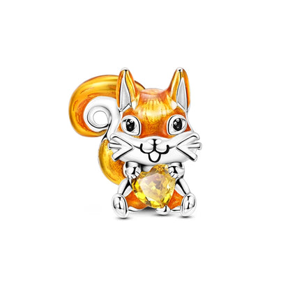 Charm de Plata S925 Hamster, Terrier y Princesa – Abalorios Brillantes para Pulseras Originales 3mm