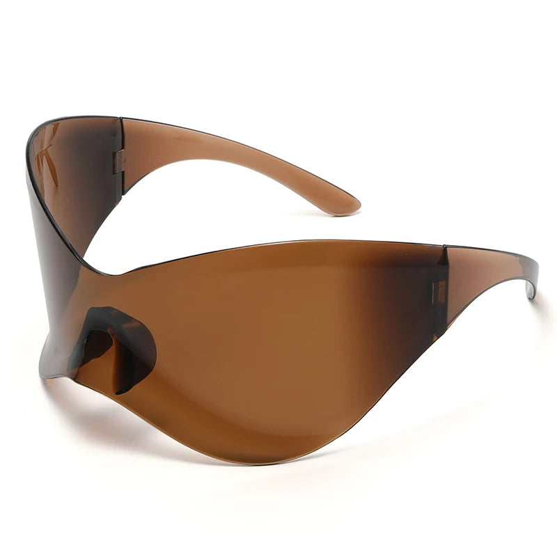 Nuevas Gafas de Sol Oversized Y2K Punk Sin Montura | Unisex Hip Hop Sport One Piece UV400