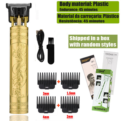 Máquina de corte T9 profesional – Cortapelos eléctrico 0 mm para barba, cabello y cuerpo con diseño recargable para barberos y uso en casa