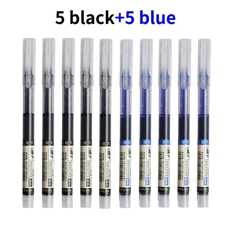 Set de 10 Bolígrafos de Gel Punta Fina 0.5mm | Escritura Suave, Secado Rápido y Antimanchas – Kawaii, Oficina y Escuela