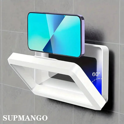 Soporte impermeable para teléfono – Funda de pared con ventosa y pantalla táctil para ducha y baño (hasta 6.8”)