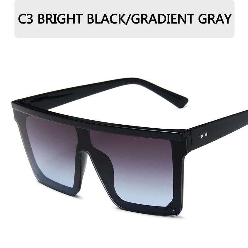 Gafas de Sol Vintage Planas Hombre Mujer | Estilo Cuadrado UV400 Degradado Unisex