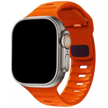 Correa de silicona suave para Apple Watch – Compatible Ultra 49mm y Series 8-3, SE (38mm-45mm)