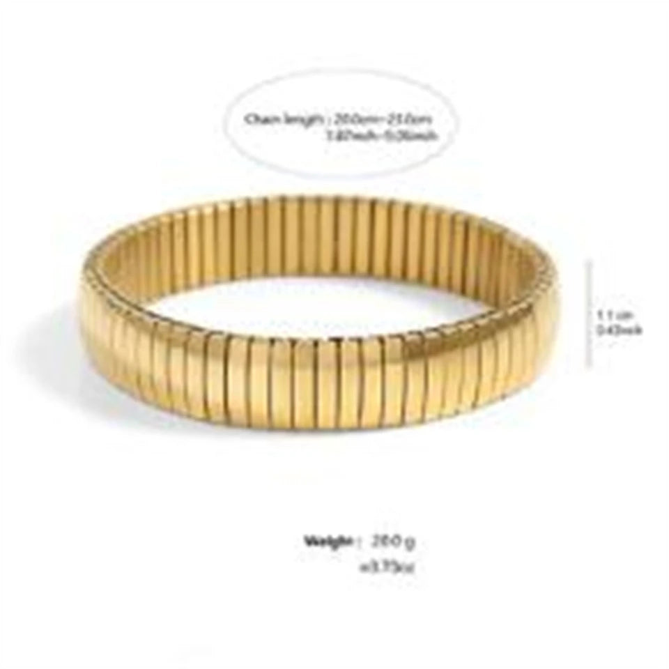 Pulsera Italiana Acero Inoxidable 18 Módulos - Diseño Unisex Cuadrado Hip Hop Ajustable