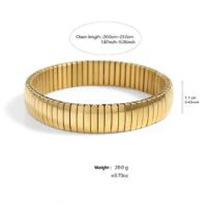 Pulsera Italiana Acero Inoxidable 18 Módulos - Diseño Unisex Cuadrado Hip Hop Ajustable