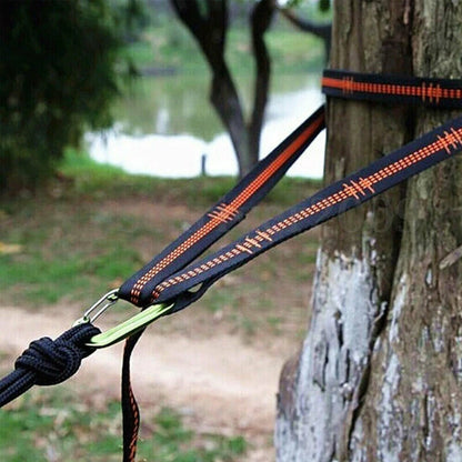 Juego de 2 Cintas para Hamaca – Alta Resistencia 600 lbs, Poliester con 5 Anillos Ajustables