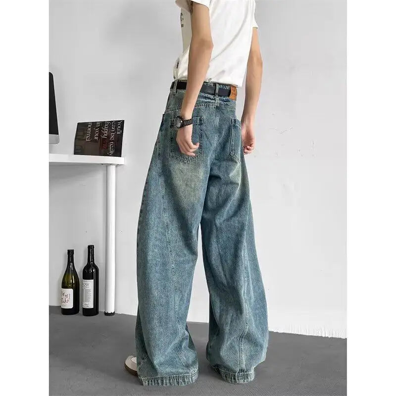 Jeans Baggy de Pierna Ancha para Hombre – Pantalones Unisex Streetwear Hip Hop Oversize para Baile y Estilo Urbano