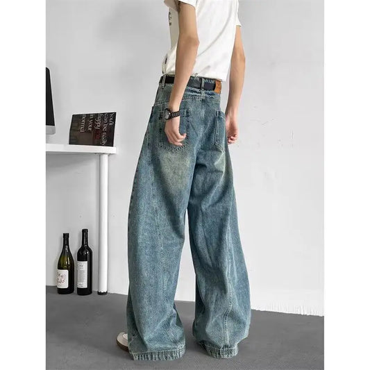Jeans Baggy de Pierna Ancha para Hombre – Pantalones Unisex Streetwear Hip Hop Oversize para Baile y Estilo Urbano