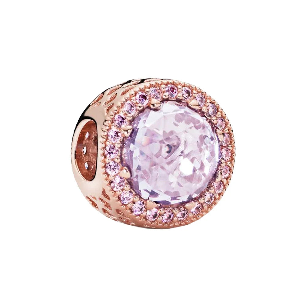Charm Colgante Pareja Plata 925 y Oro Rosa | Compatible Pandora Original | Pulsera o Collar Mujer