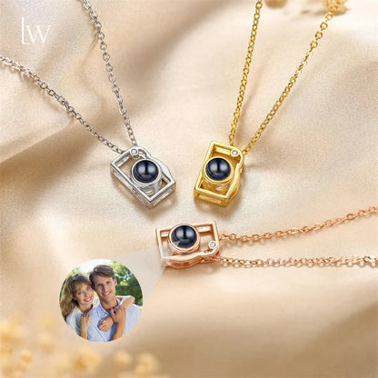 Collar personalizado con foto – Dije proyector de imagen para mujer, joyería única y regalo especial