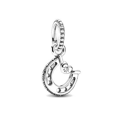 Charm Plata 925 Árbol de la Familia, Pluma, Copo de Nieve y Niño | Dijes Colgantes Compatibles con Pulseras Pandora