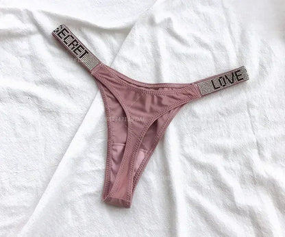 Tanga Mujer 2025 | Lencería Sexy con Rhinestones y Push-Up
