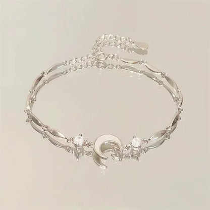 Pulsera Flor de Cerezo con Cristales Rosas – Joyería Dulce y Elegante para Mujer, Estilo Egirl de Fiesta