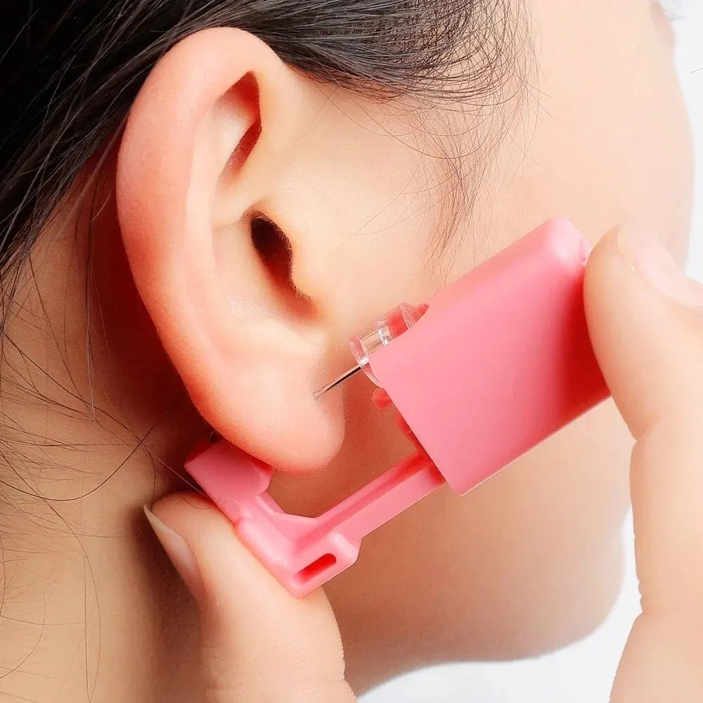 Kit de Perforación de Orejas y Nariz Desechable – Herramienta Estéril e Indolora con Aretes Incluidos