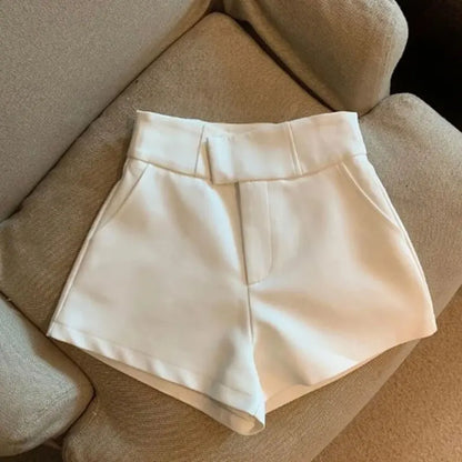Shorts Mujer Elegantes Negros | Tiro Alto Estilo Harajuku A-Line Slim Fit Casual y Sexy