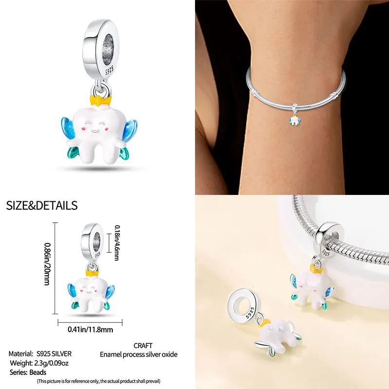 Charm Profesional Médico en Plata 925 | Profesora/Docente | Compatible con Pulsera Pandora Original
