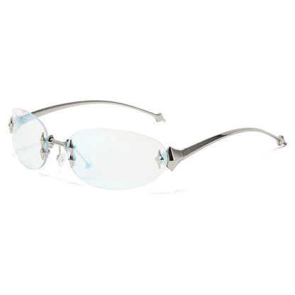 Gafas de Sol Y2K Retro Sin Montura | UV400 Protección | Estilo Vintage Ligero