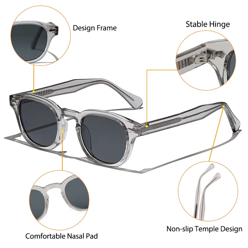 Gafas de Sol Retro Redondas CATERSIDE Unisex | Estilo Punk UV400 de Lujo