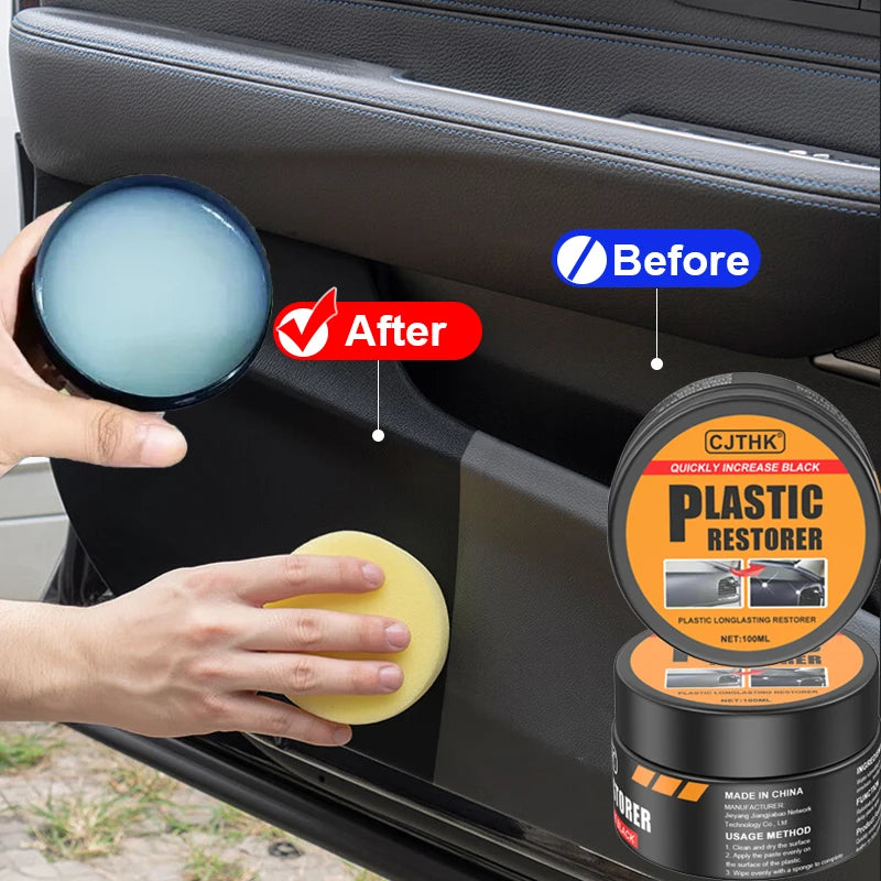 Renovador de Plásticos y Cuero | Back to Black | Cera de Renovación Interior y Exterior | Pulimento y Protector Automotriz