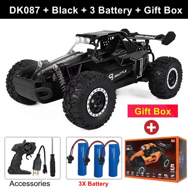 Coche RC Drift 1:16 Todoterreno – Control Remoto 2.4G Alta Velocidad con Luces LED Juguete para Niños