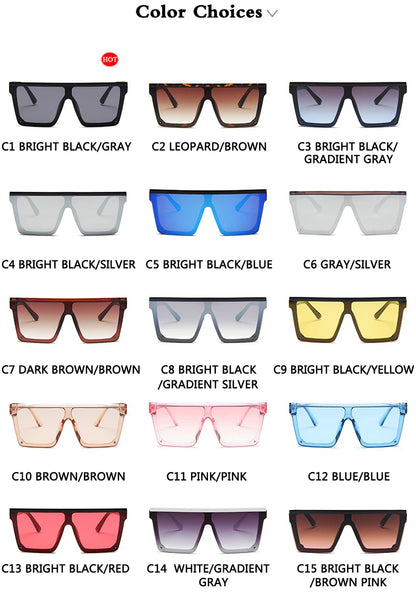 Gafas de Sol Vintage Planas Hombre Mujer | Estilo Cuadrado UV400 Degradado Unisex
