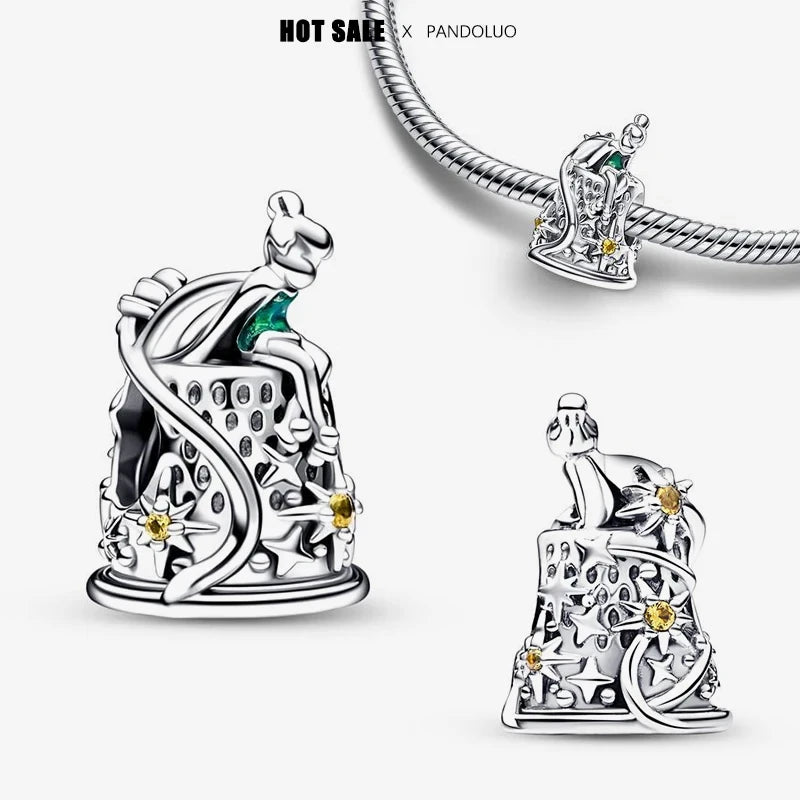 Collar, Aretes y Charm Disney Stitch | Compatible Pandora Pulsera Mujer DIY