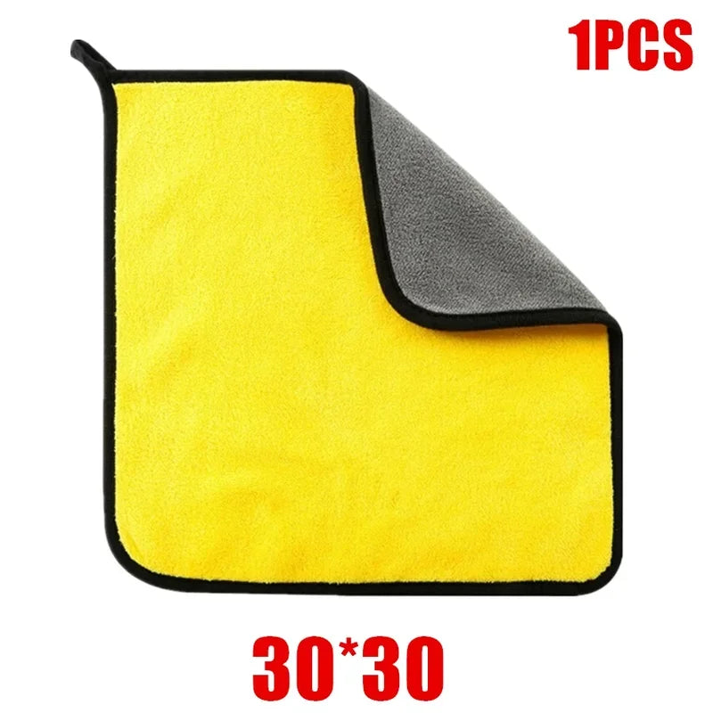 Toalla de Microfibra para Auto 🧽 Paños de Limpieza y Secado | 1/2/6 Piezas Súper Absorbentes para Carro, Moto y Hogar