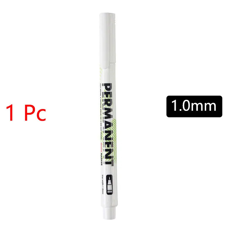 Set de Rotuladores Blancos Permanentes | Marcadores Impermeables para Dibujo, Bocetos, Graffiti y Manualidades