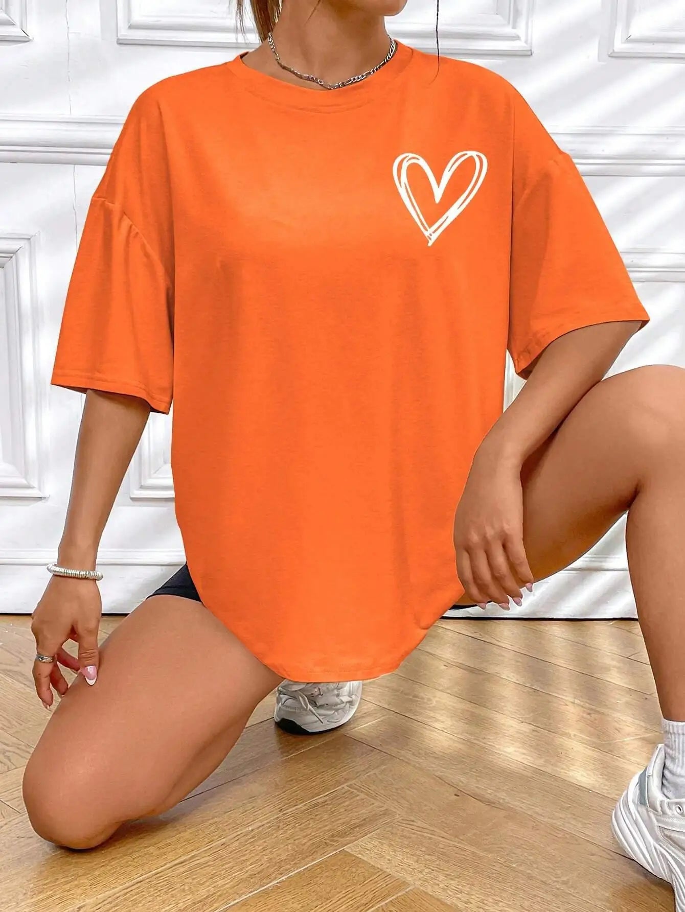 Camiseta Oversize Mujer Verano | Estampado Love Casual Juvenil Streetwear