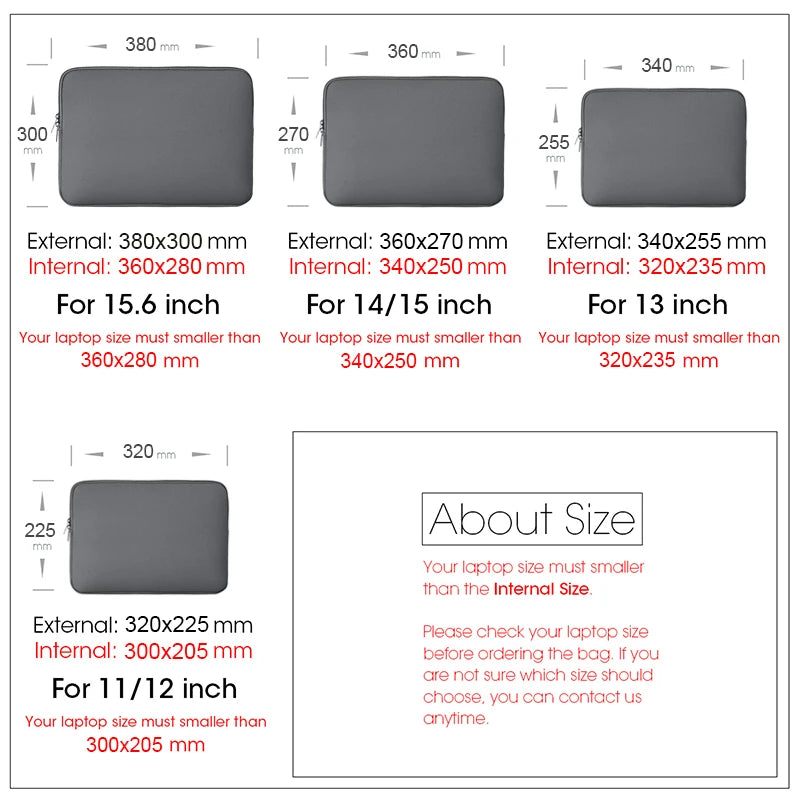 Funda Protectora para Laptop – Compatible con MacBook, Xiaomi, Lenovo, Dell y más (13", 14", 15", 15.6")