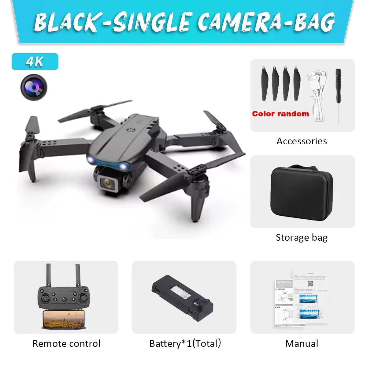 KBDFA E99Pro Drone Profesional 8K HD – Dron Plegable con Cámara Dual, FPV WiFi, Control Remoto y Fotografía Aérea