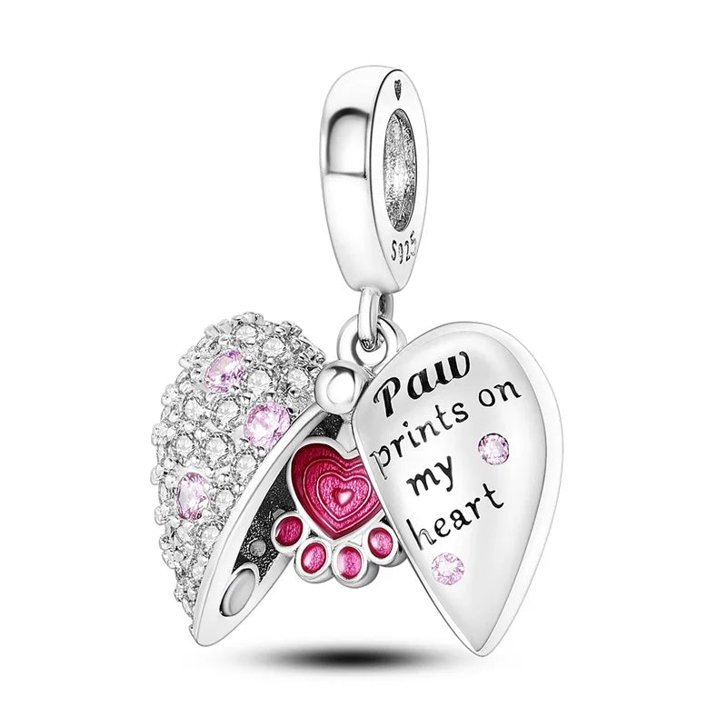 Charm Árbol de la Vida y Garrita en plata 925 – Amor y familia, colgante compatible Pandora pulsera DIY