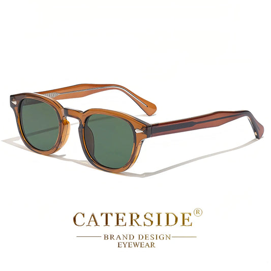 Gafas de Sol Retro Redondas CATERSIDE Unisex | Estilo Punk UV400 de Lujo