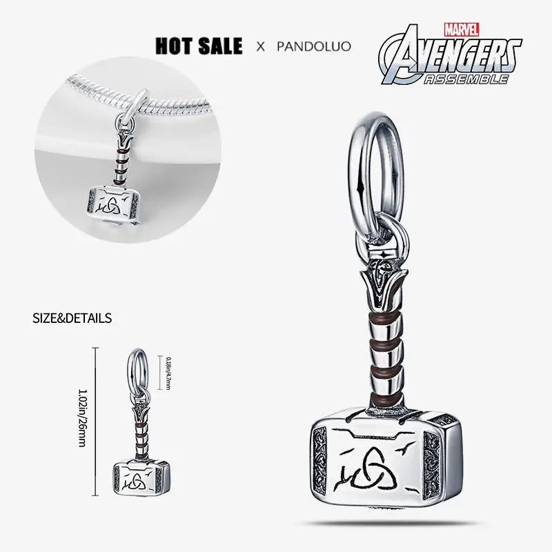Charm Marvel Iron Man y Spiderman en Plata 925 – Abalorios Disney para Pulsera Original Mujer